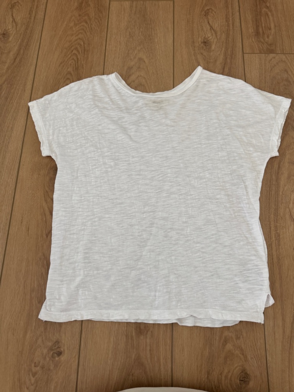 Madewell White Short-Sleeve Slub Scoop Neck Tee